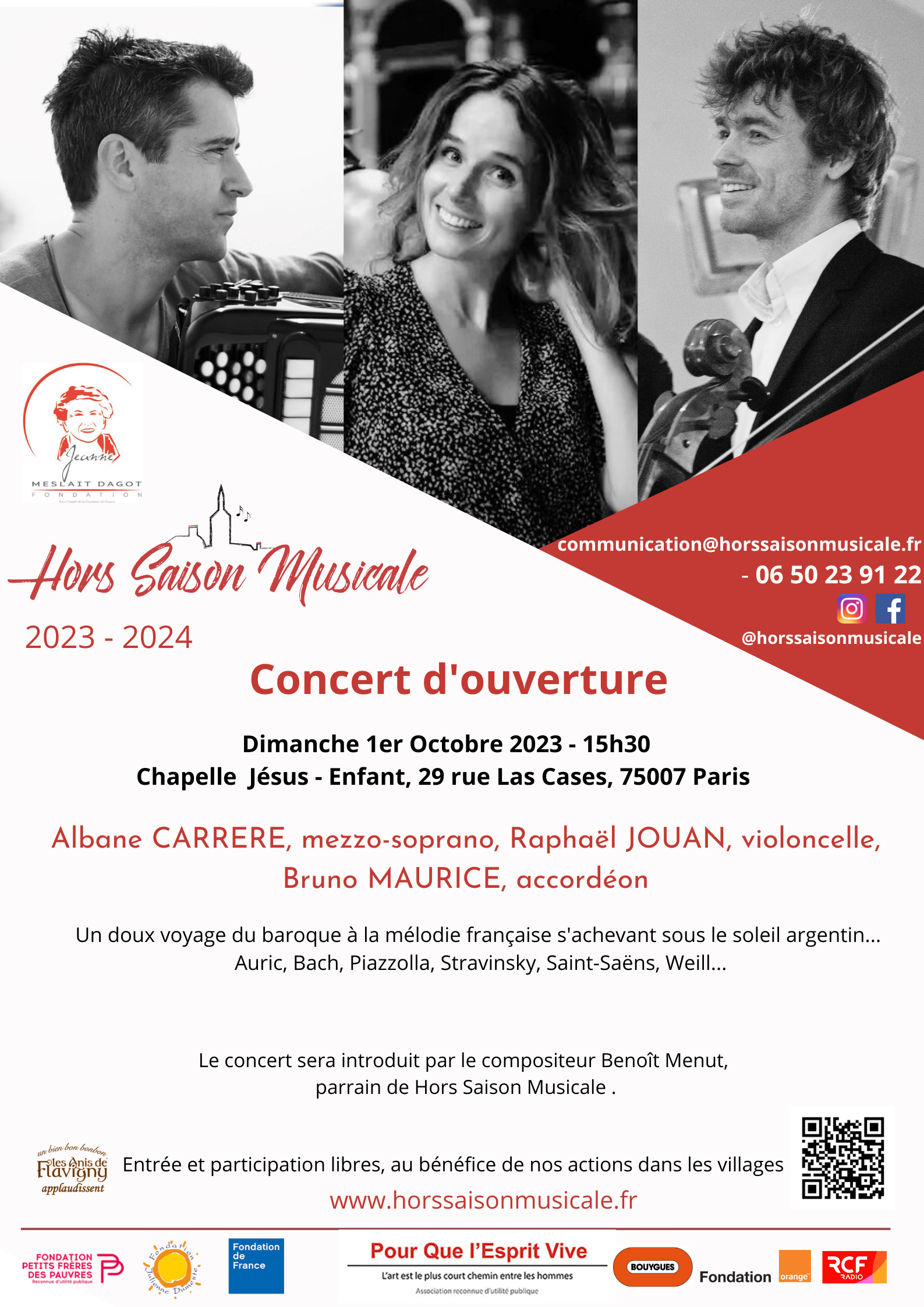 Concert d'ouverture Hors Saison Musicale Paris